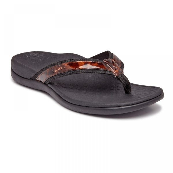 Vionic Sandals Ireland - Tide II Toe Post Sandal Leopard - Womens Shoes For Sale | CTMUG-2374